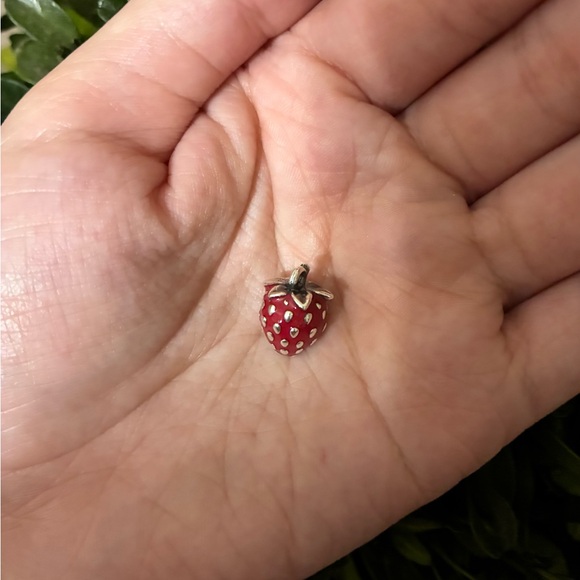 James Avery Enamel Wild Strawberry Charm - Picture 3 of 3